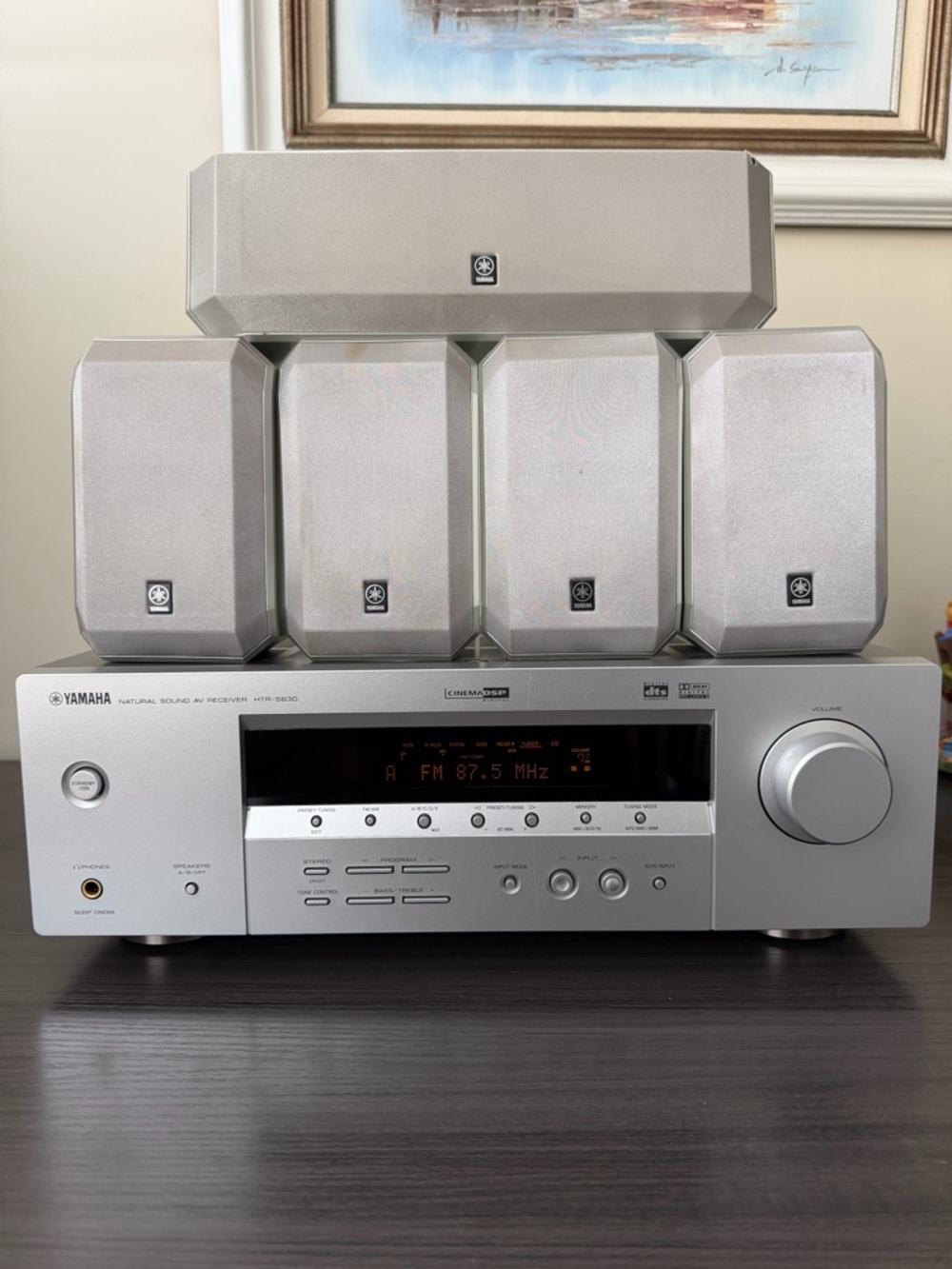 Yamaha HTR 5830 Natural Sound AV Receiver Speaker System No Remote Tested Works